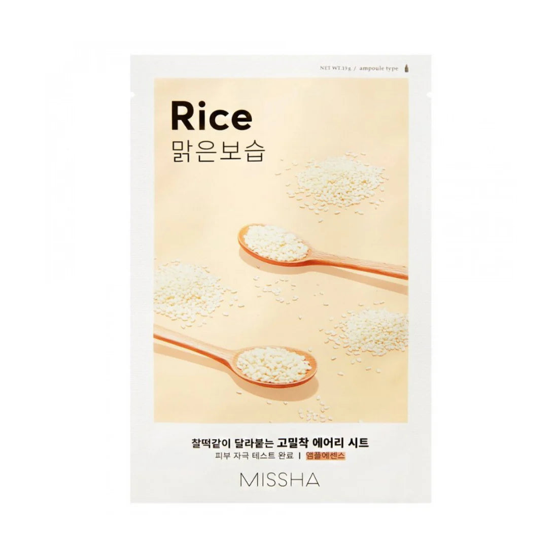 Missha – Airy Fit Sheet Mask Arroz, 19g