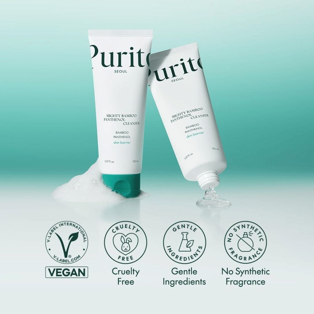 PURITO – Limpiador facial con pantenol y bambú, 150 ml