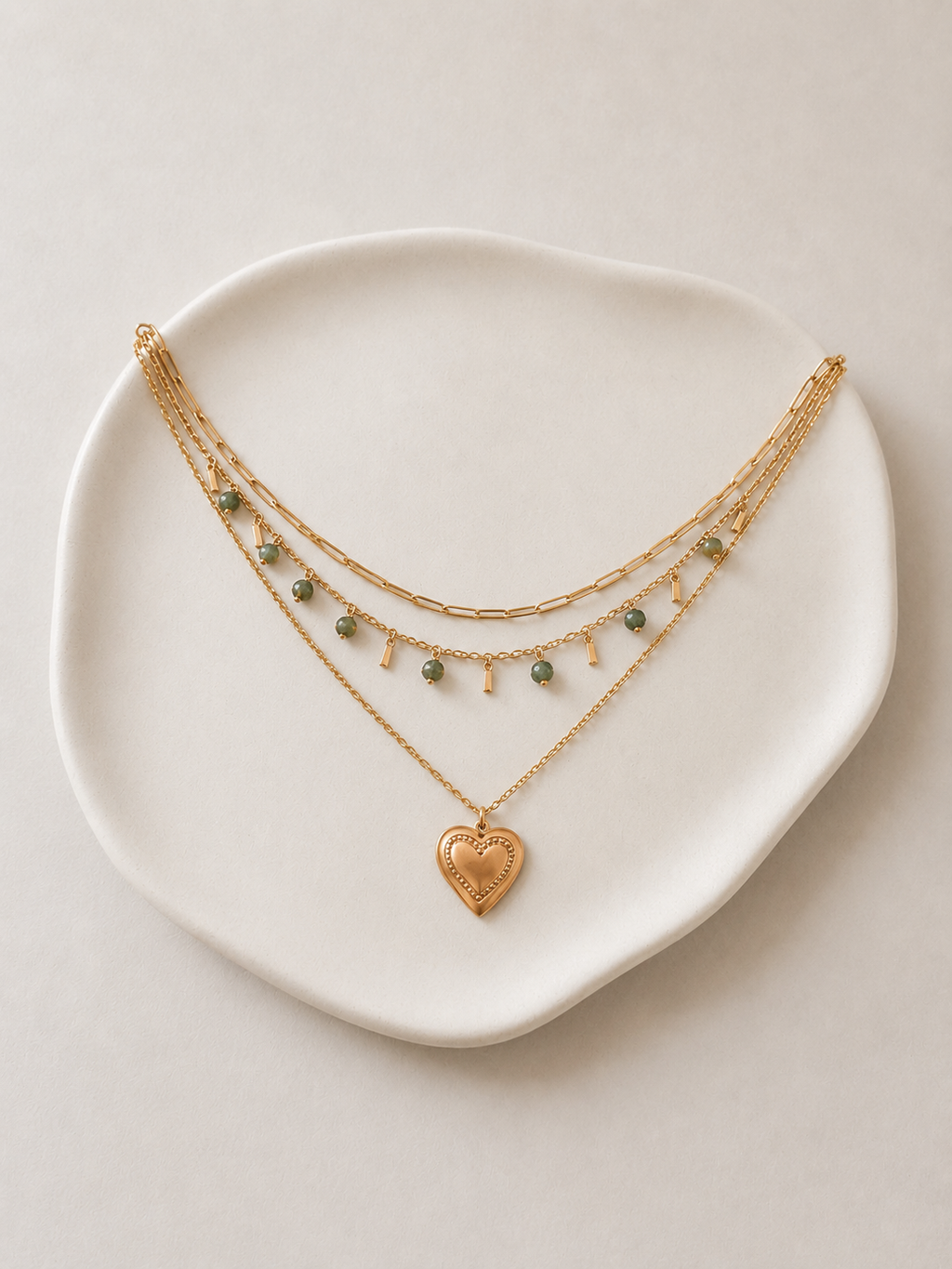 Collar Corazón Verde