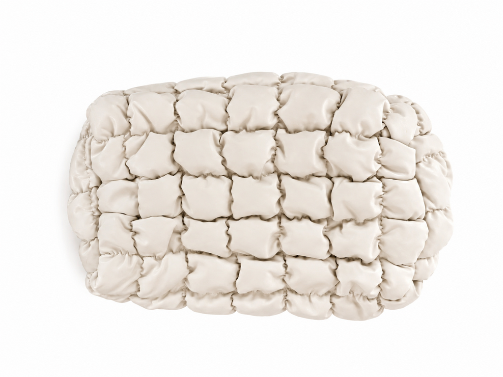 Neceser Acolchado Trenzado Beige