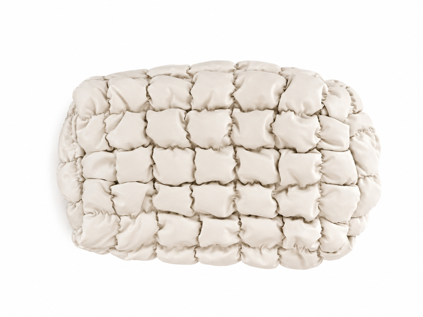 Neceser Acolchado Trenzado Beige