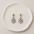 Pendientes Tulipanes Vintage de Acero Inoxidable Dorados