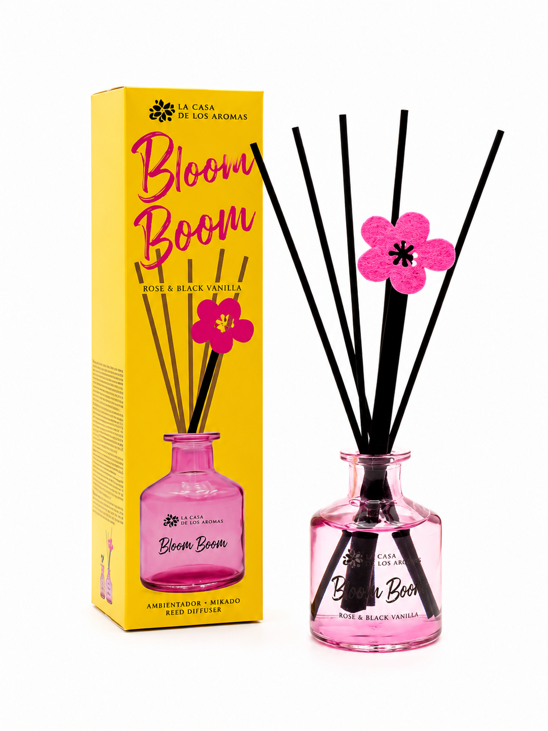 Mikado Ambientador Bloom Boom Rose & Black Vanilla
