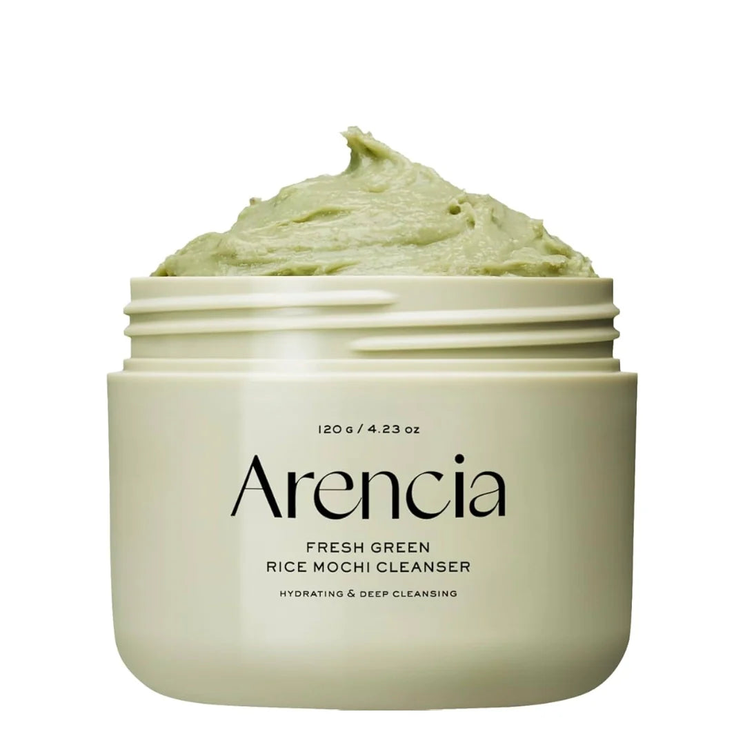 Arencia – Limpiador facial de mochi de arroz verde fresco, 120 g