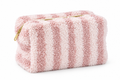 Neceser Peludito Rayas Rosa
