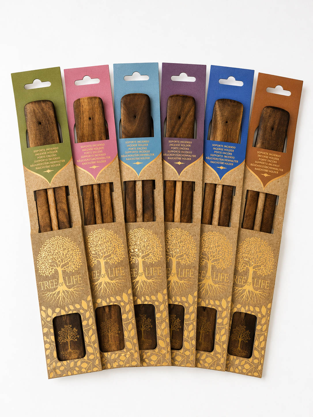 Soporte de Madera para Incienso Tree of Life