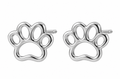 Pendientes Huellita Plateada