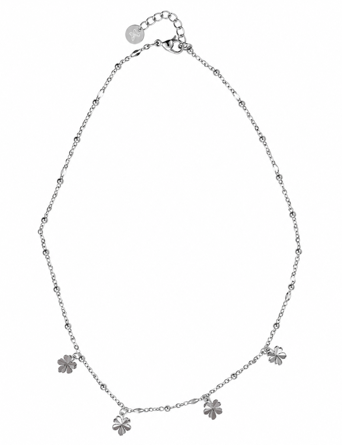 Collar Trébol Plateado
