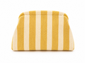 Bolso Clutch de Punto a Rayas Amarillo