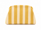 Bolso Clutch de Punto a Rayas Amarillo