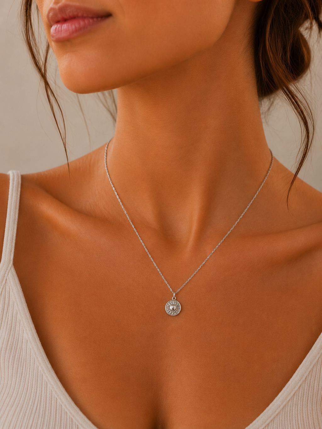 Collar Sol Plateado