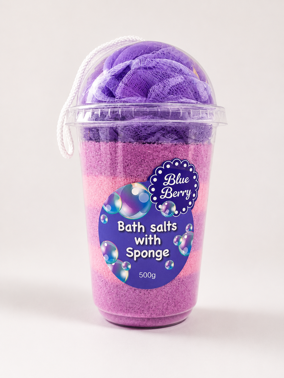 Set Esponja y Sales de baño Blue Berry