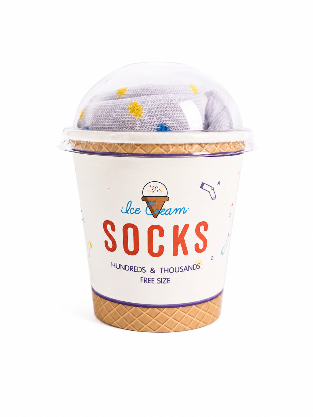 Calcetines Ice Cream Socks – Presentación en Vaso de Helado